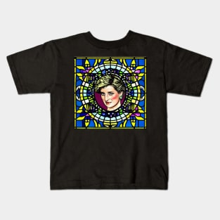 Princess Diana Stained Glass Kids T-Shirt